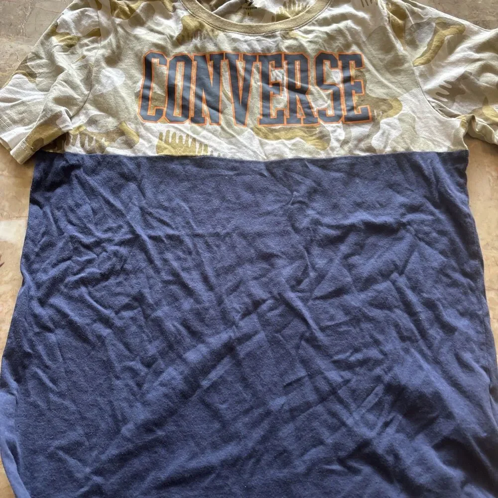 Converse T Shirt  Color Block Youth Boys Large 12-13 Years  Comes With Shorts 12